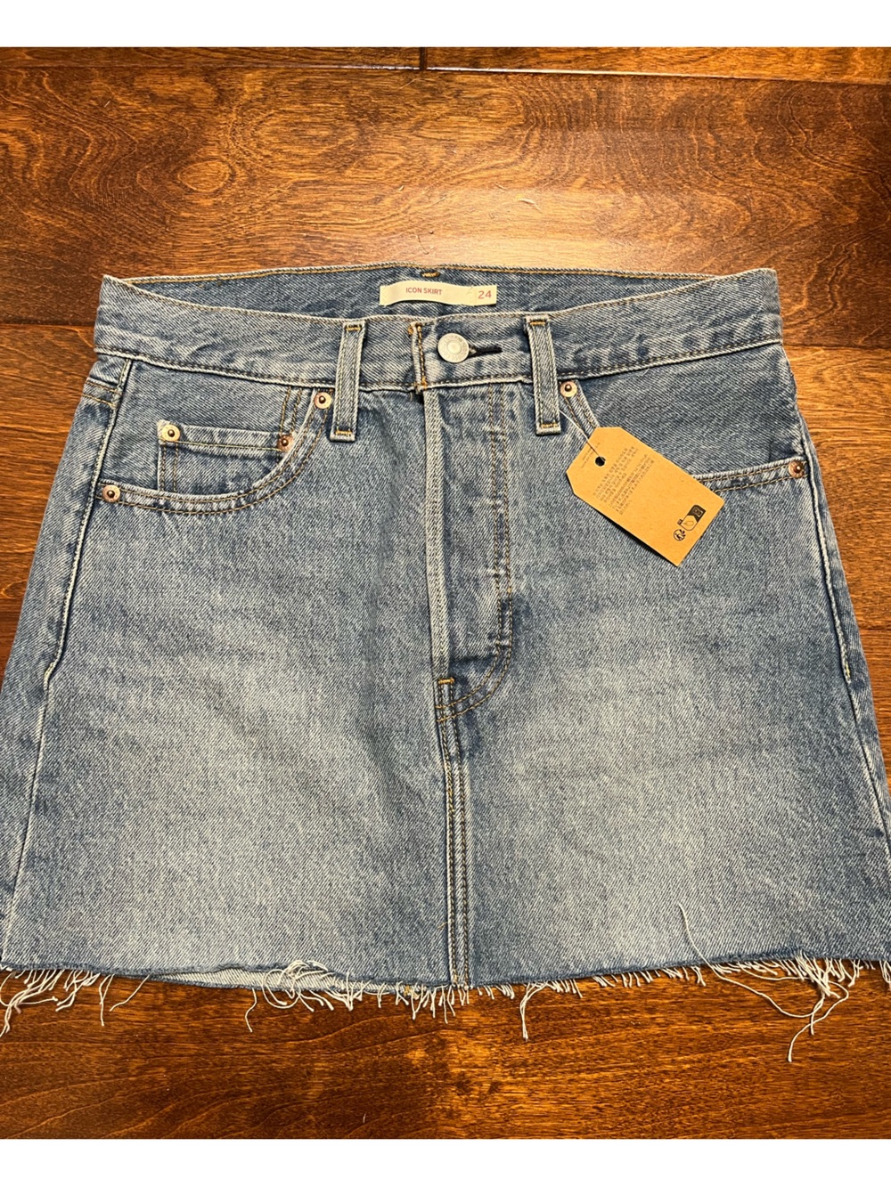 Levi's Light Blue Straight Denim Skirt